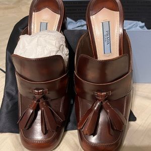 Prada slip on loafers in size 37.5